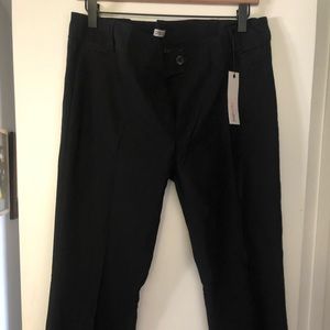 Womens Poplooks Black Stretch Straight Leg Dress Pants - Size 3x